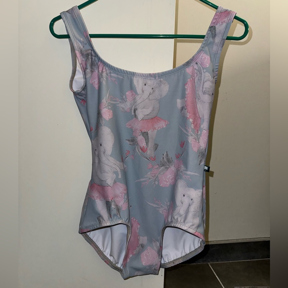 SOLD Luckyleo Leotard Crescent Style, Archived Print (Elephants in Tutus), Large